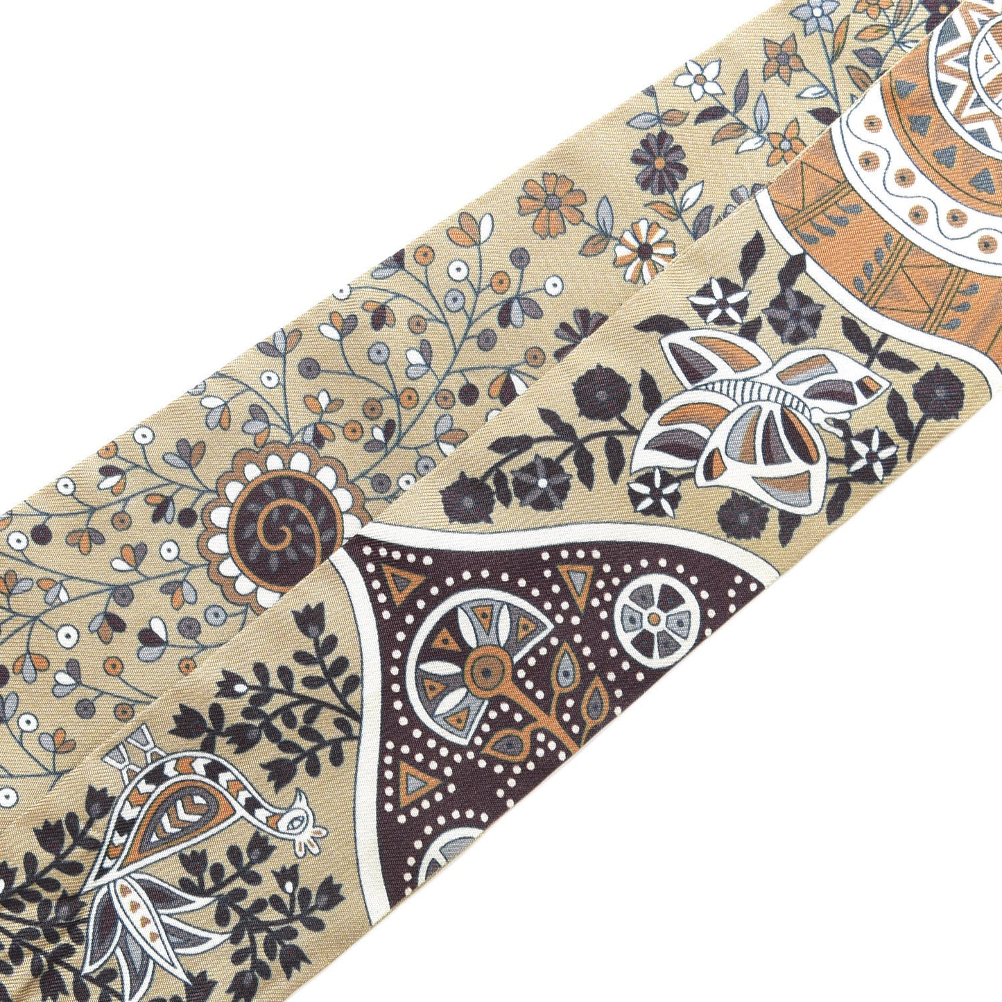 Silk L'Arbre De Vie Twilly Camel Gris Bleuete Caramel