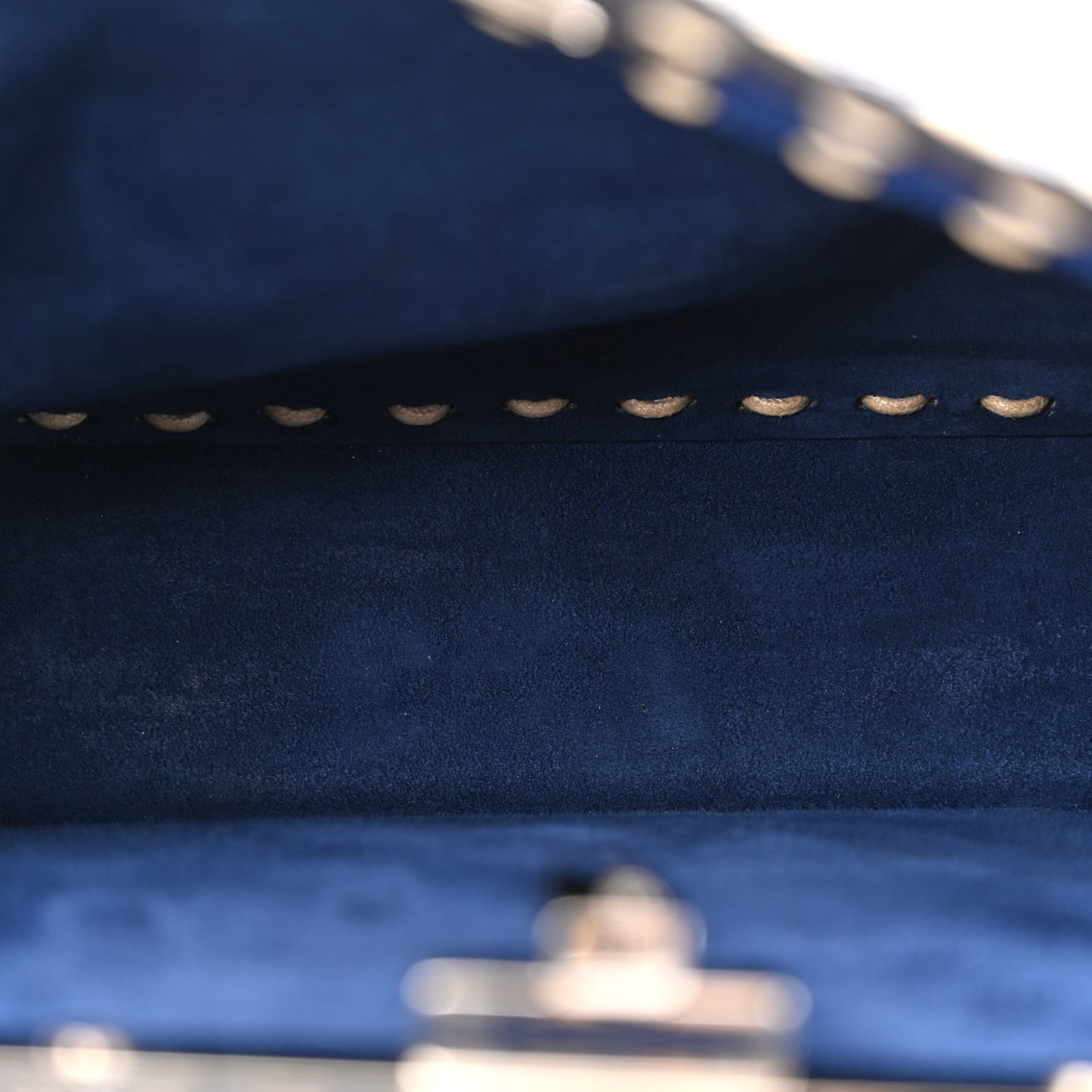Cuoio Romano Selleria Chamois Small Peekaboo I SEE U Satchel Blue