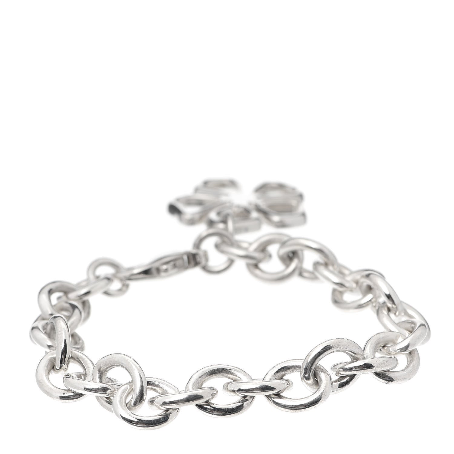 Tiffany Sterling Silver Flower Charm Bracelet 3 of 5