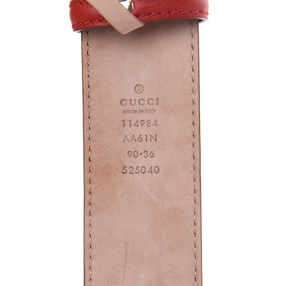 Gucci Guccissima Interlocking G 40mm Belt 90 36 Red 6 of 6