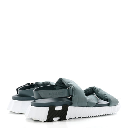 Hermes Parachute Fabric Calfskin Womens Electric Sandals 40 Bleu Bleu Pinede 4 of 14