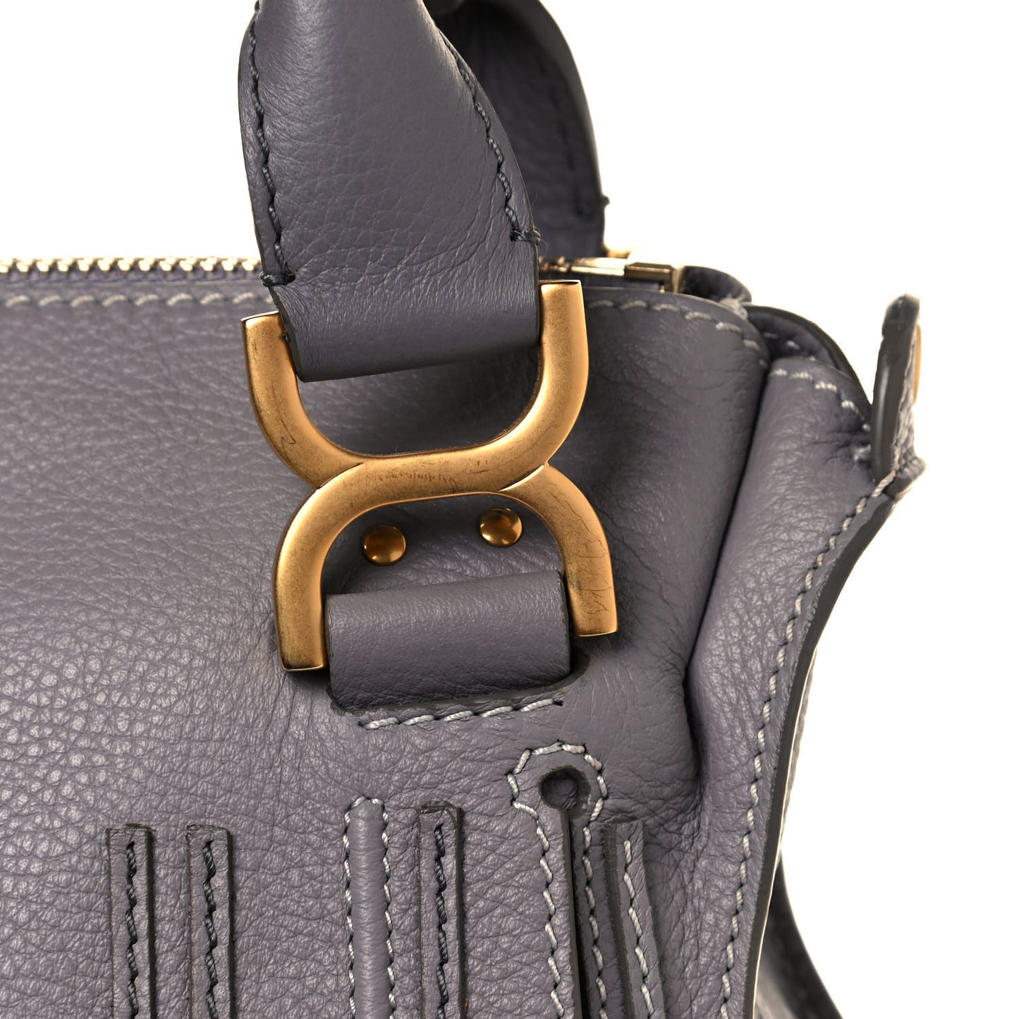 Calfskin Medium Marcie Satchel Cashmere Grey