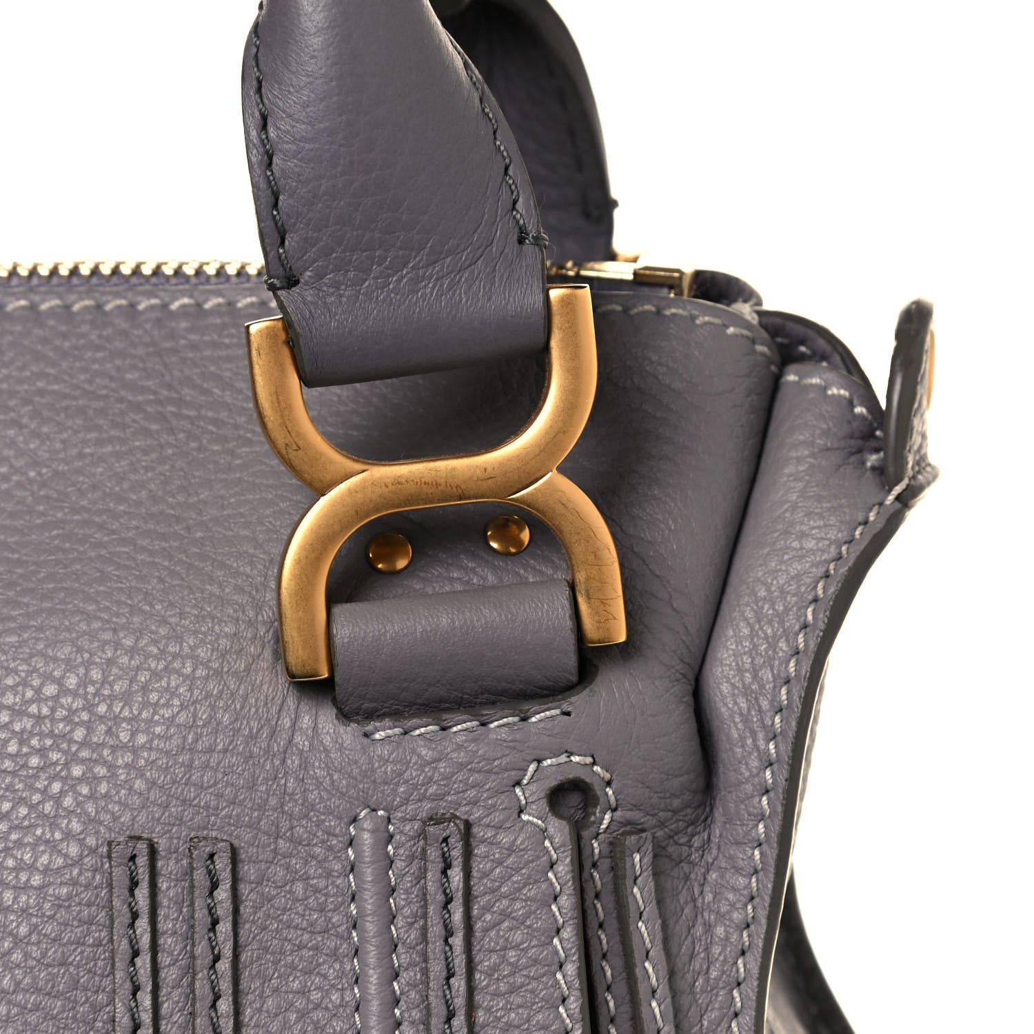 Chloe Calfskin Medium Marcie Satchel Cashmere Grey 12 of 14