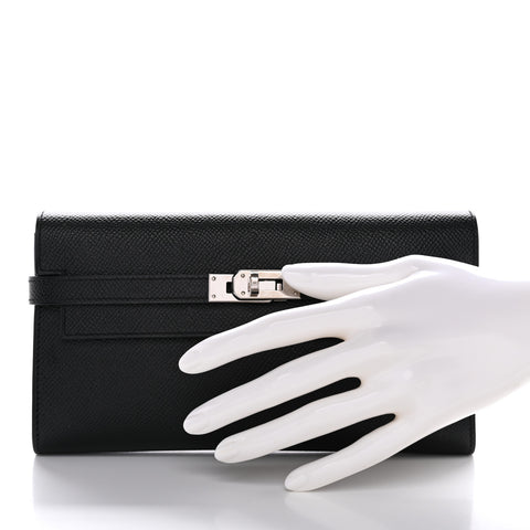 Epsom Kelly Longue Wallet Black