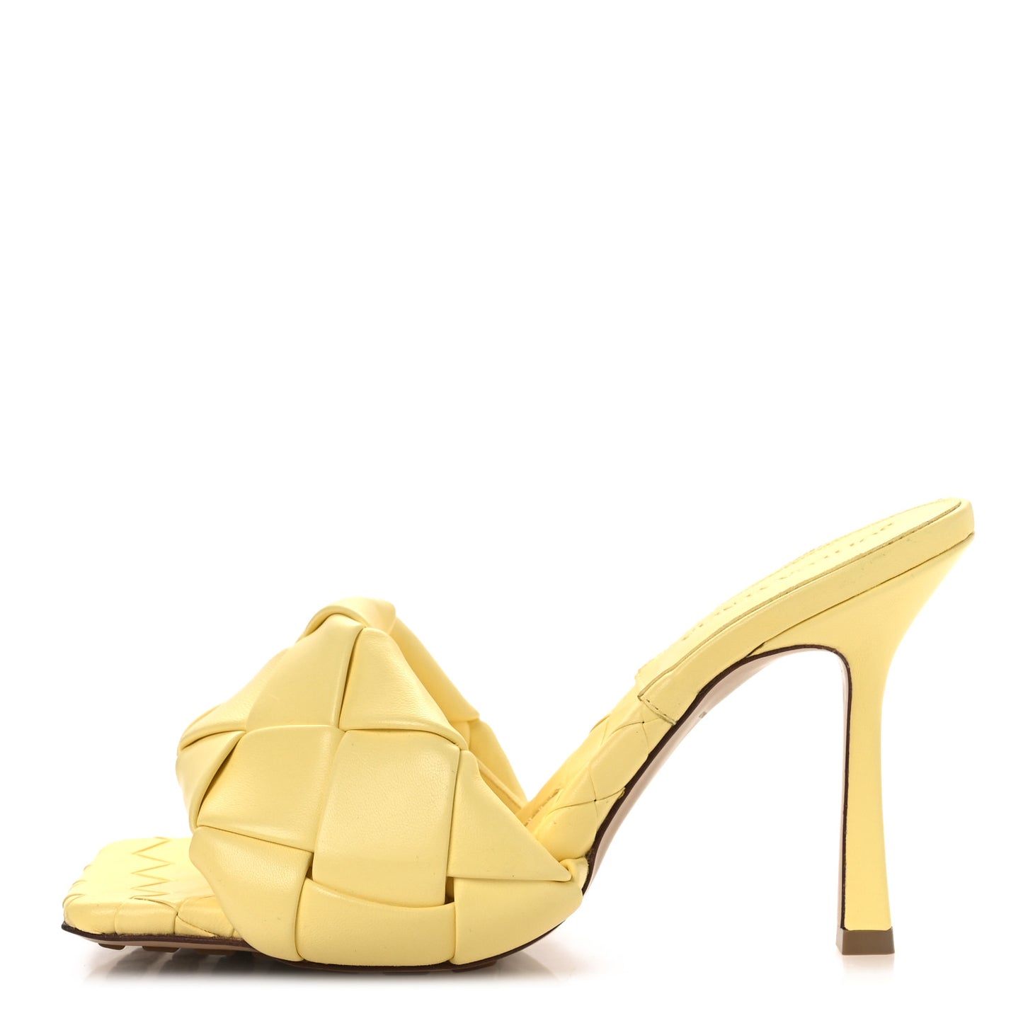 Nappa Maxi Intrecciato Lido 90mm Mule Sandals 37 Lemonade