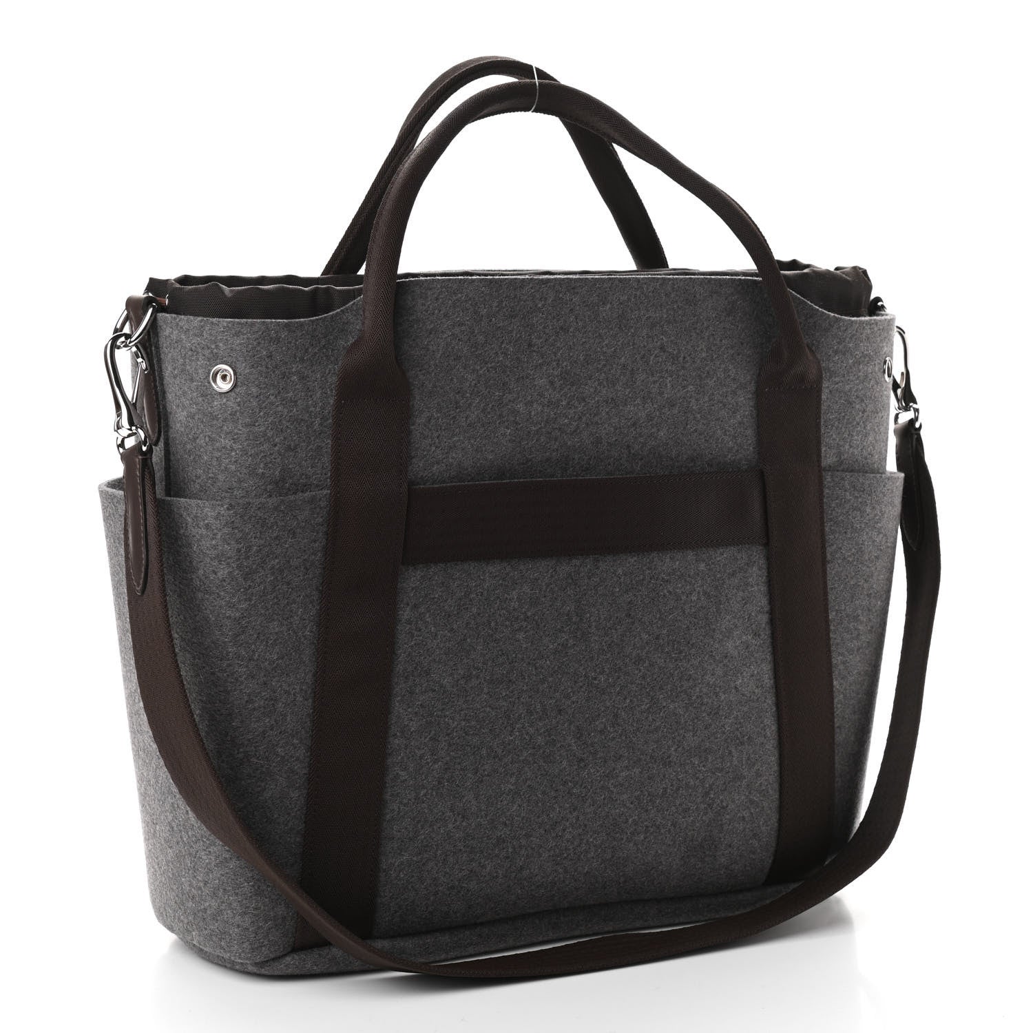 Hermes Felt Sac De Pansage Groom Bag Acier 3 of 13