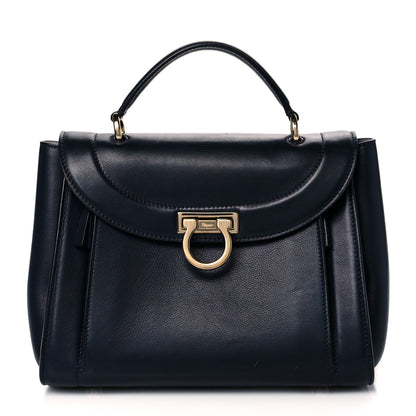 Salvatore Ferragamo Calfskin Sofia Rainbow Top Handle Bag Blue 1 of 9
