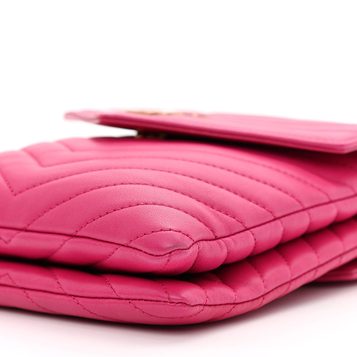 Saint Laurent Lambskin Quilted Double Flap Bag Pink 11 of 12