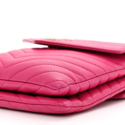 Saint Laurent Lambskin Quilted Double Flap Bag Pink 11 of 12