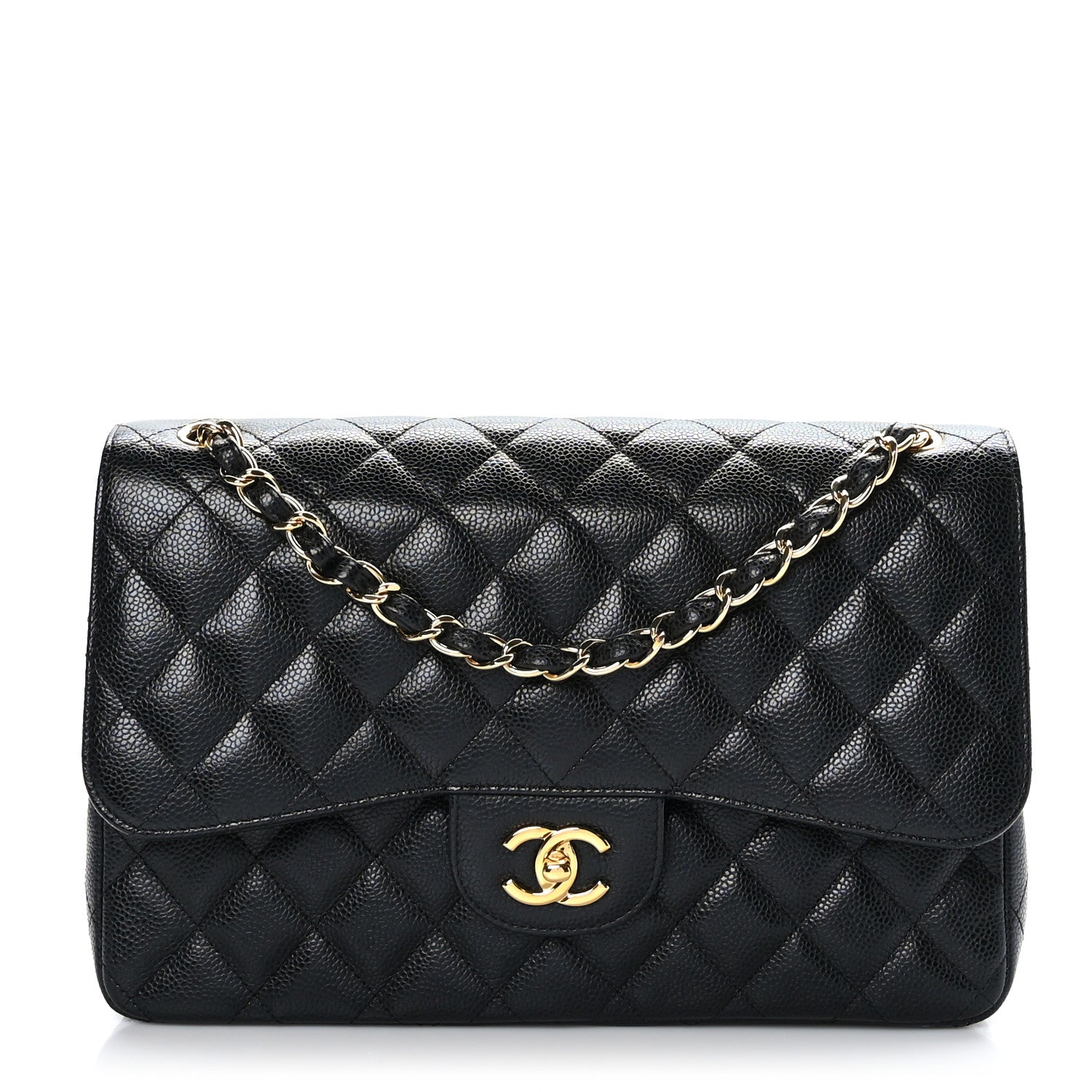 Chanel Caviar Quilted Jumbo Double Flap Black 1 of 10
