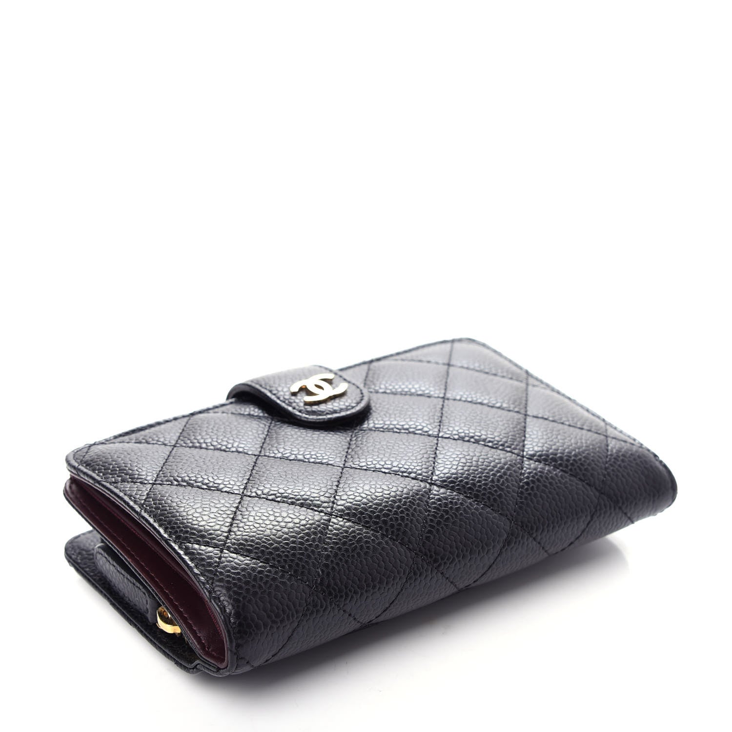 Chanel Caviar Quilted Zipped Pocket Wallet Black 3 of 9