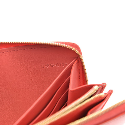 Celine Lambskin Large Zip Around Multifunction Wallet Orange Grey 8 of 10