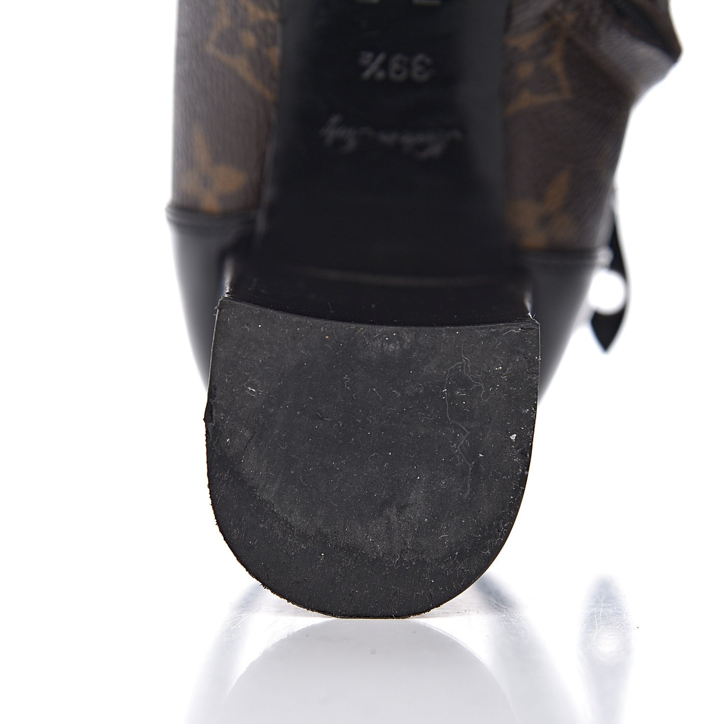 Patent Calfskin Monogram Star Trail Ankle Boots 39.5 Black