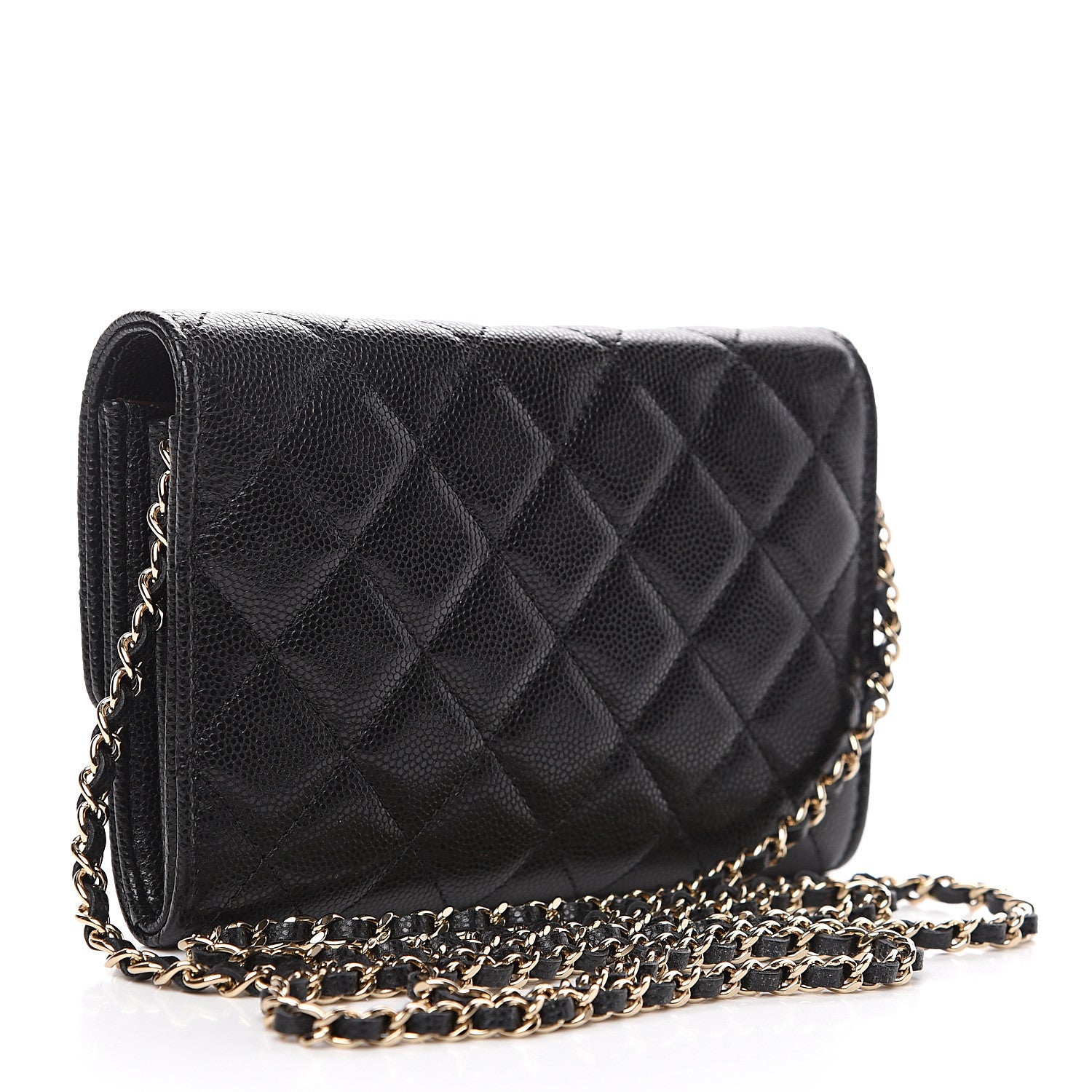 Chanel Iridescent Caviar Quilted Classic Clutch With Chain Black 2 of 7