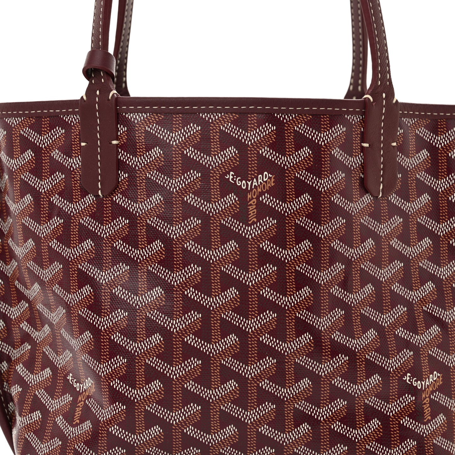 Goyardine Reversible Mini Anjou Burgundy