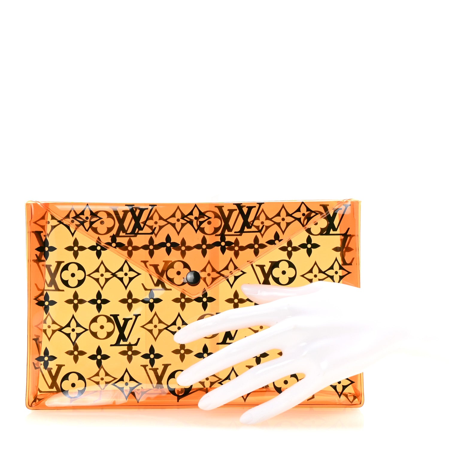 Louis Vuitton PVC Monogram Printed Envelope Pouch Orange 2 of 5