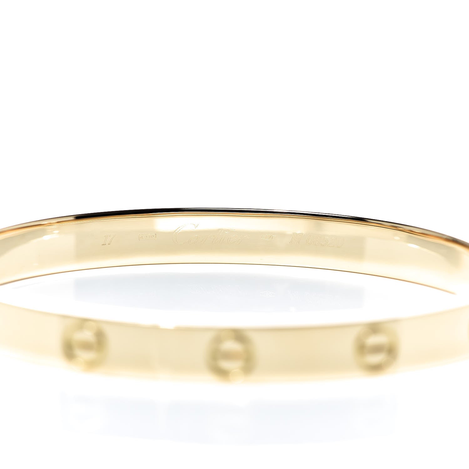 Cartier 18K Yellow Gold LOVE Bracelet 17 5 of 6