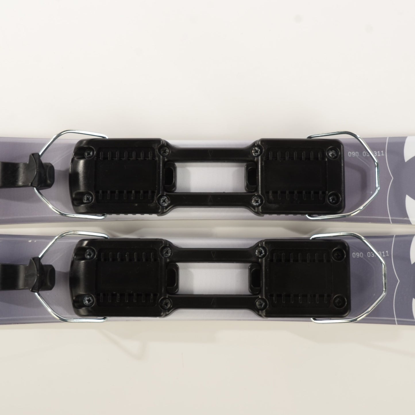 Snow Skis With Case White Grey