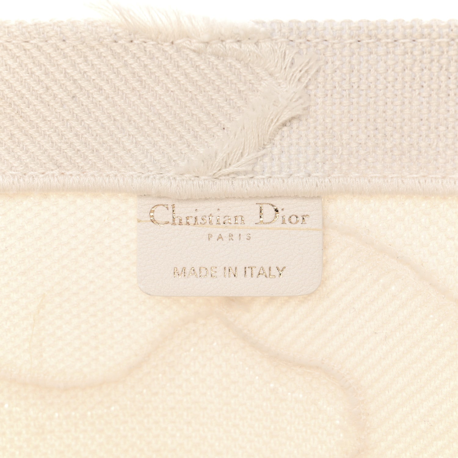 Christian Dior Canvas Embroidered Camouflage Large Book Tote White 6 of 22