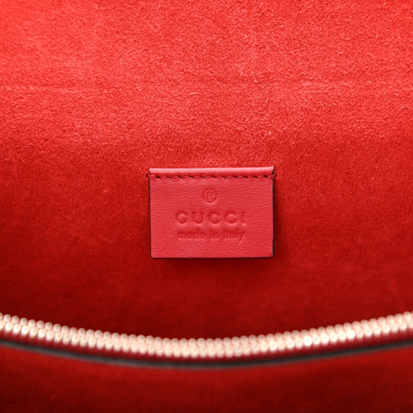 GG Supreme Monogram Suede Cudu Medium Dionysus Shoulder Bag Beige Ebony Vulcanic Red