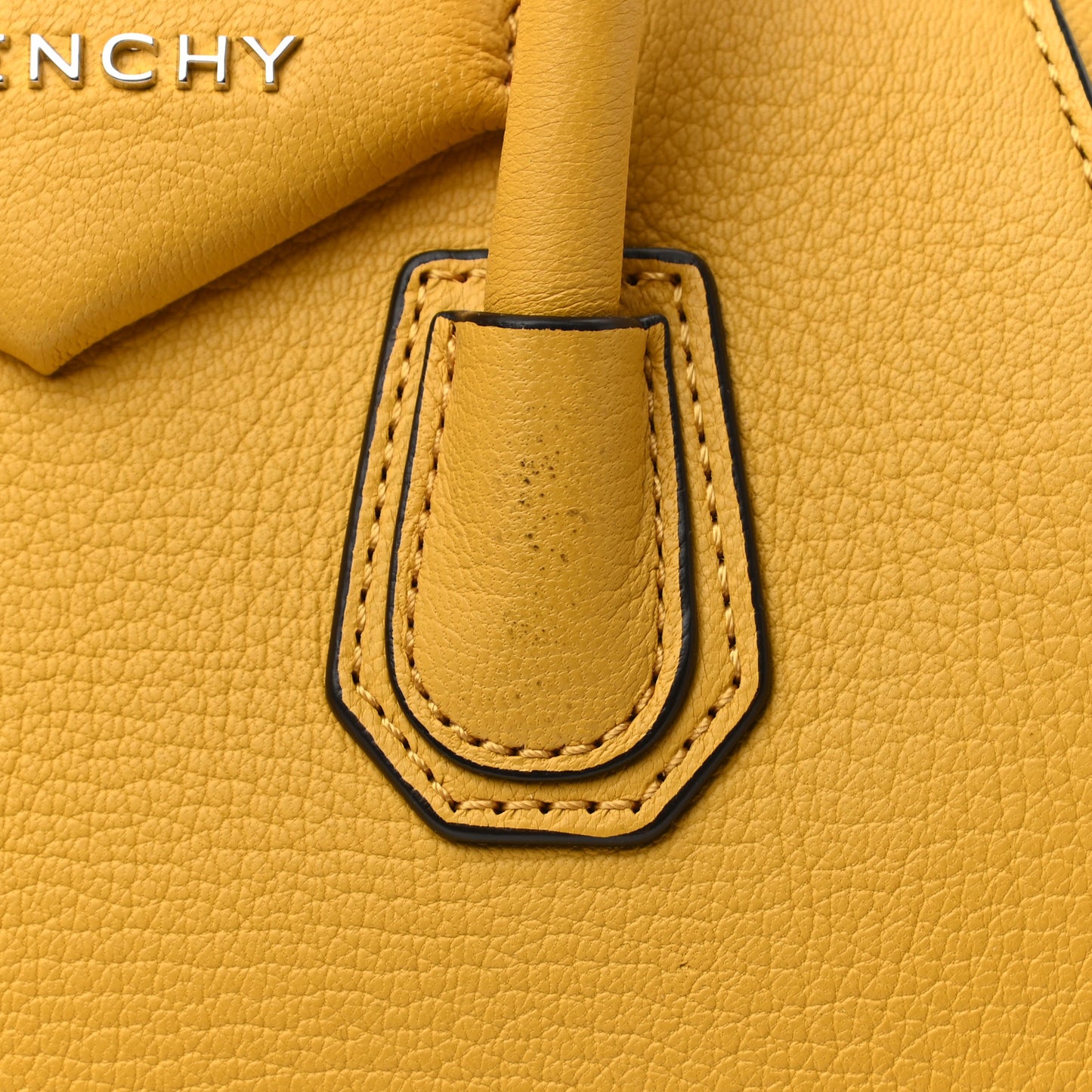 Sugar Goatskin Mini Antigona Dark Yellow