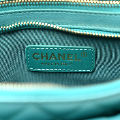 Chanel Metallic Calfskin Flap Chain Waist Bag Turquoise 7 of 11