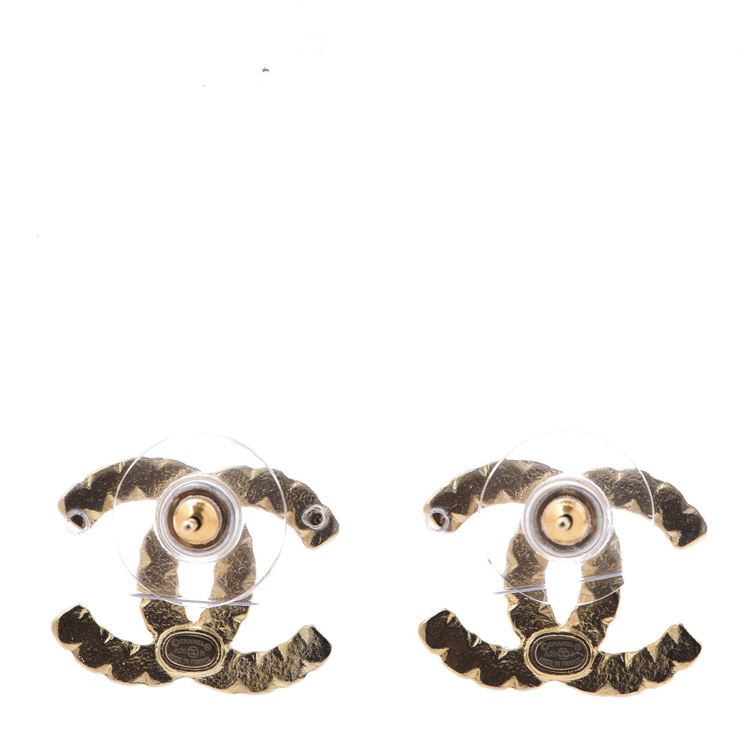 Chanel Crystal CC Earrings Gold Multicolor 3 of 5