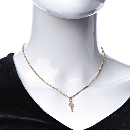 Hermes 18K Rose Gold Diamond Gambade Pendant Necklace 2 of 8
