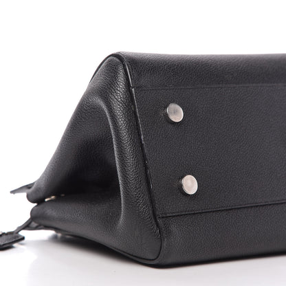 Saint Laurent Grained Calfskin Small Cabas Rive Gauche Black 6 of 13