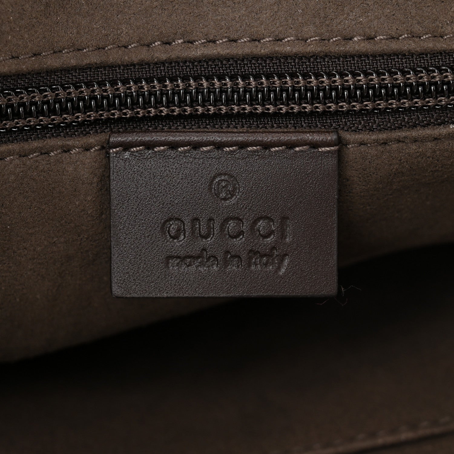 Gucci GG Supreme Monogram Small Zippered Tote Dark Brown 6 of 11