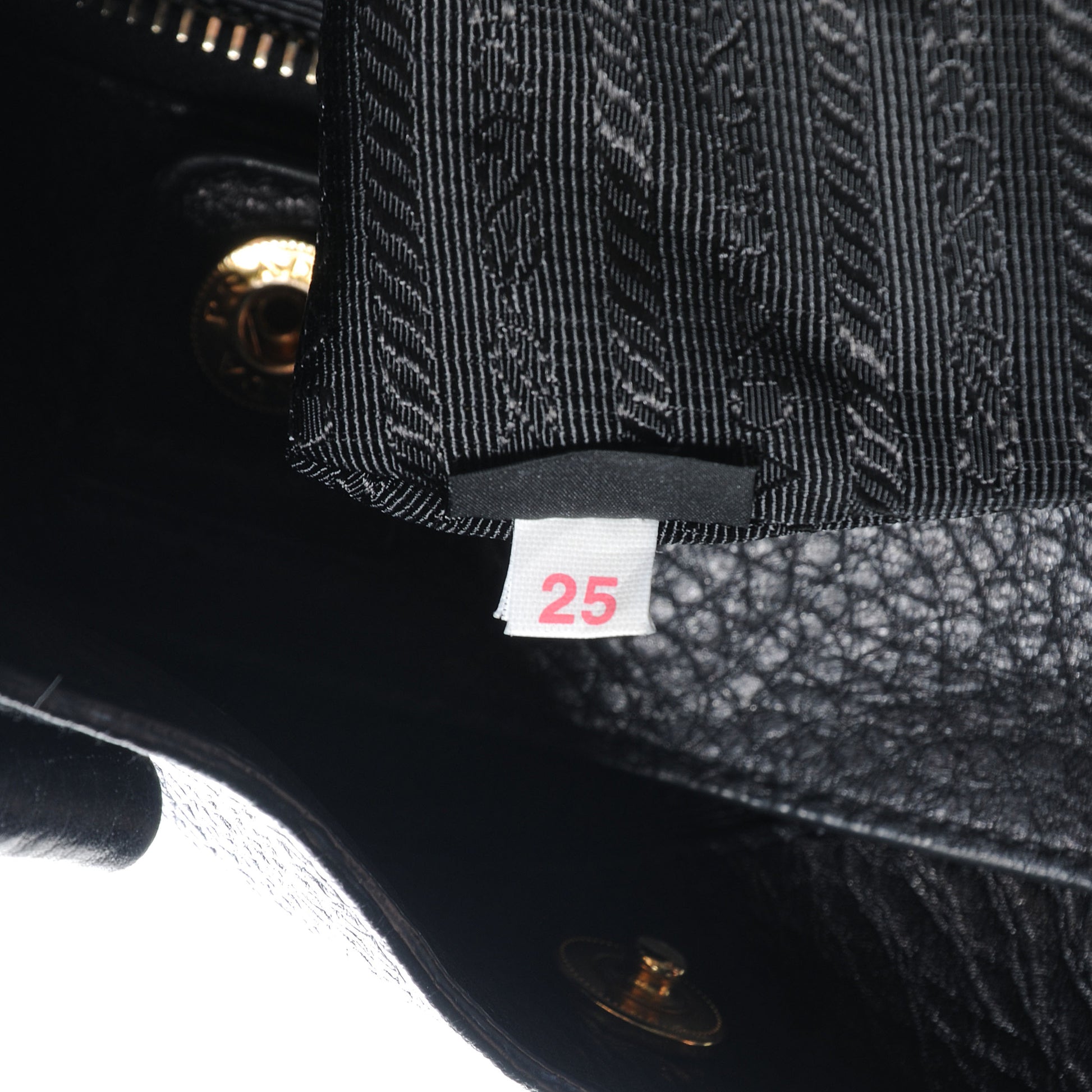 Prada Vitello Daino Tote Black 8 of 10