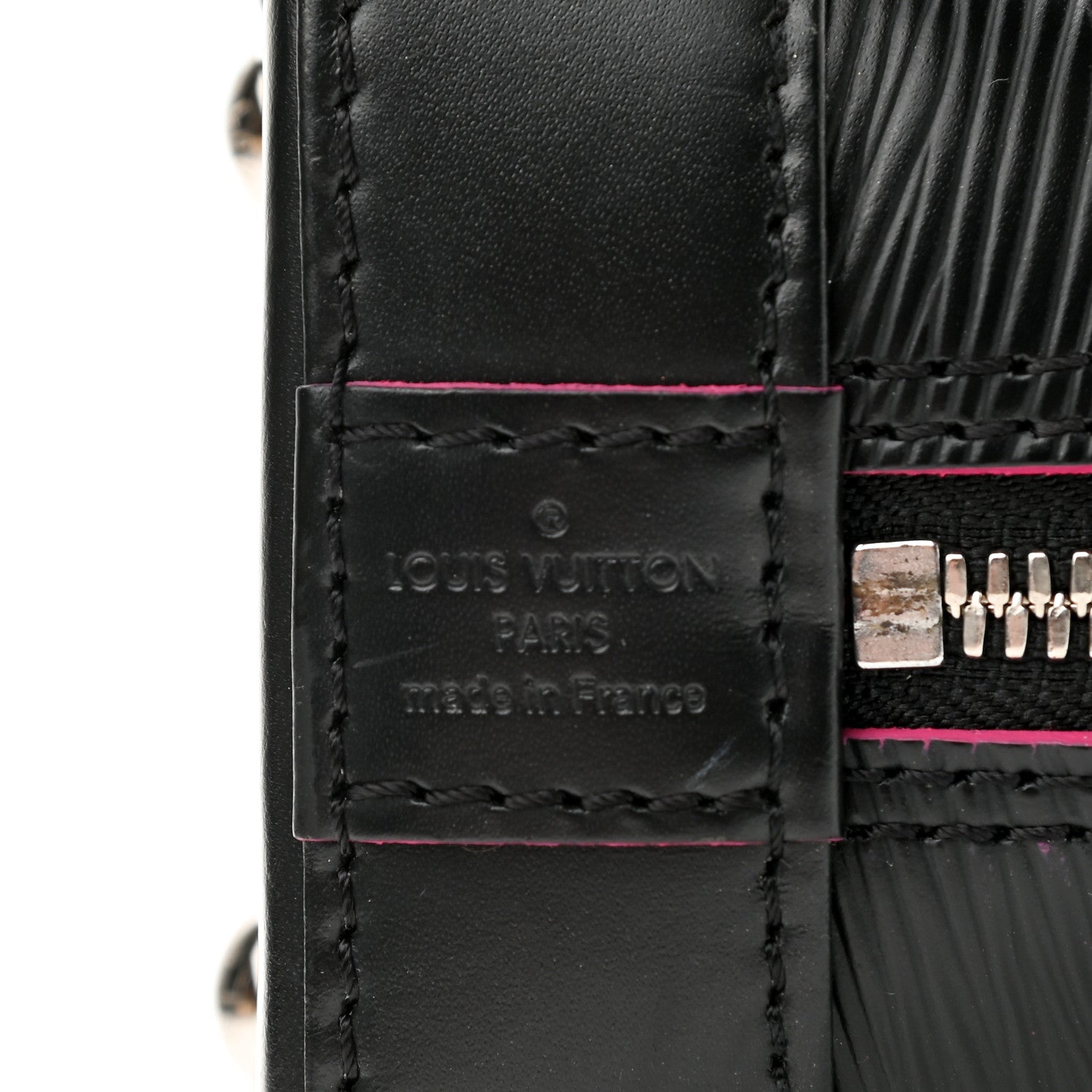 Louis Vuitton Epi Alma BB Black Hot Pink 6 of 10