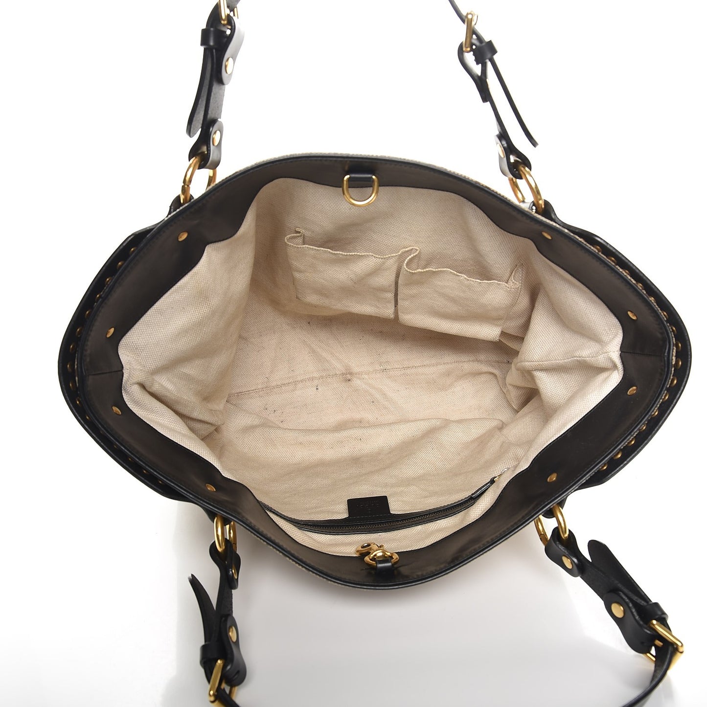 Monogram Patti Stud Tote Black