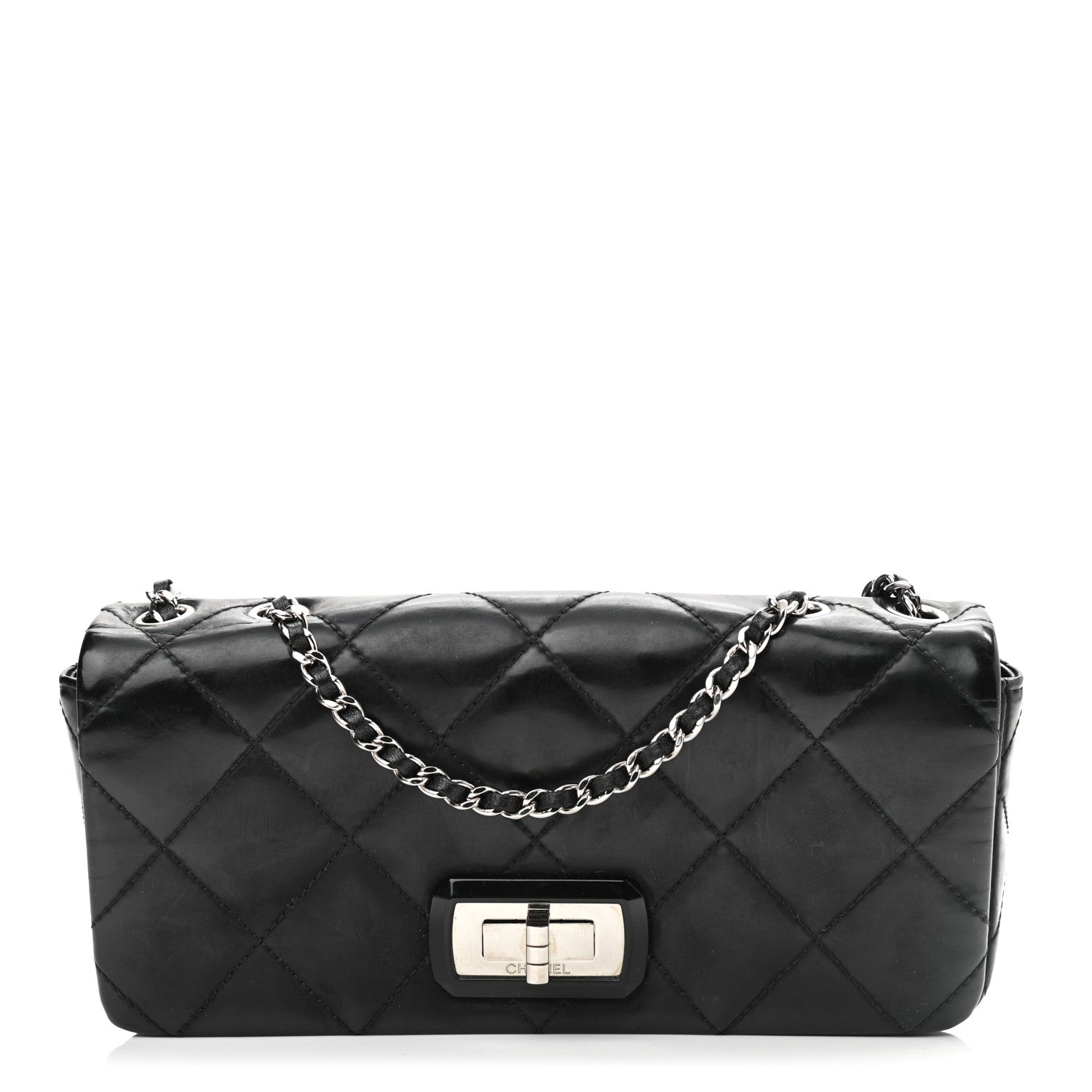 Chanel Patent Quilted Mademoiselle East West Flap Black 1 of 15