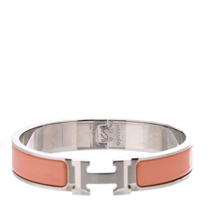 Hermes Enamel Narrow Clic Clac H Bracelet PM Mango 4 of 4