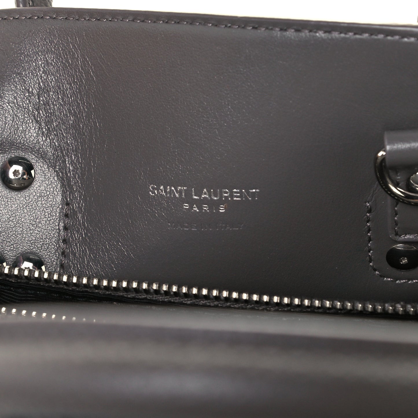 Grained Calfskin Baby Sac De Jour Fog