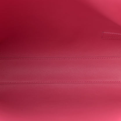 Saint Laurent Snakeskin Embossed Stripe Toy Shopping Tote White Pink 5 of 12