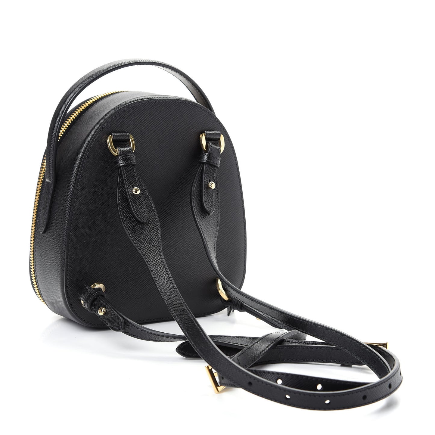 Saffiano Lux Mini Odette Backpack Black