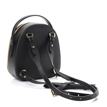 Prada Saffiano Lux Mini Odette Backpack Black 2 of 7