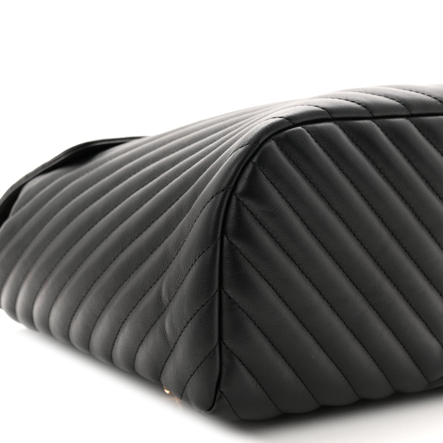Calfskin Chevron Quilted Large Urban Spirit Backpack Black