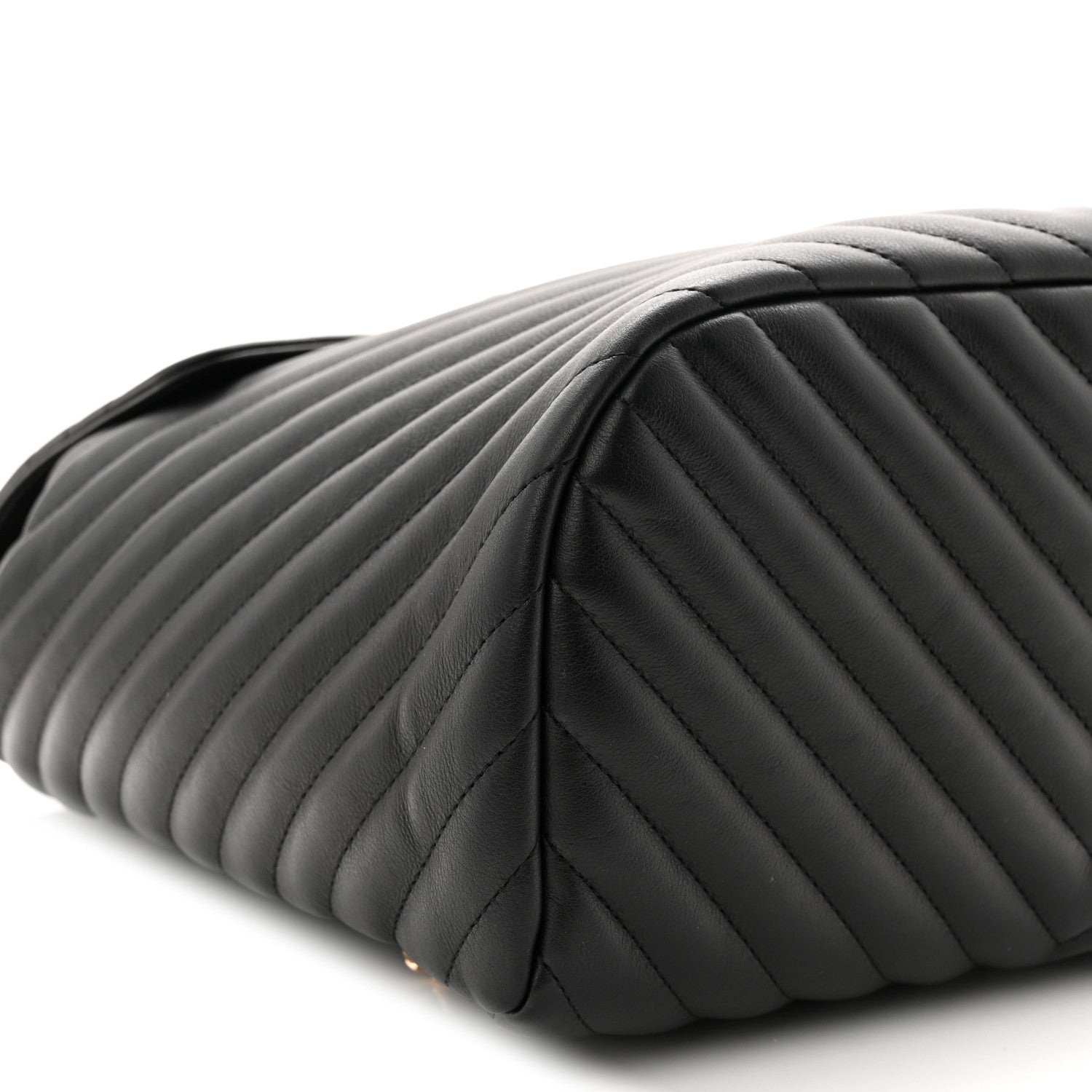 Chanel Calfskin Chevron Quilted Large Urban Spirit Backpack Black 9 of 10