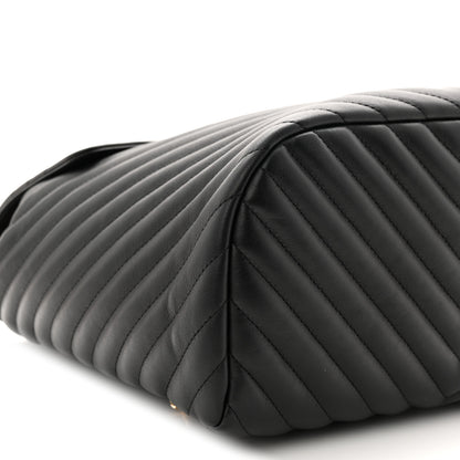 Chanel Calfskin Chevron Quilted Large Urban Spirit Backpack Black 9 of 10