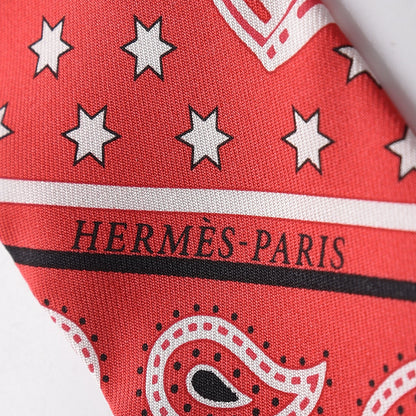 Hermes Silk Eperon D'Or Twilly Parme Blanc Rouge 3 of 6