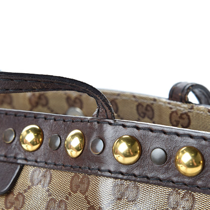 Gucci Crystal Monogram Medium Babouska Shopping Tote Dark Brown 15 of 15
