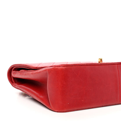 Chanel Lambskin Quilted Medium Double Flap Red 10 of 12