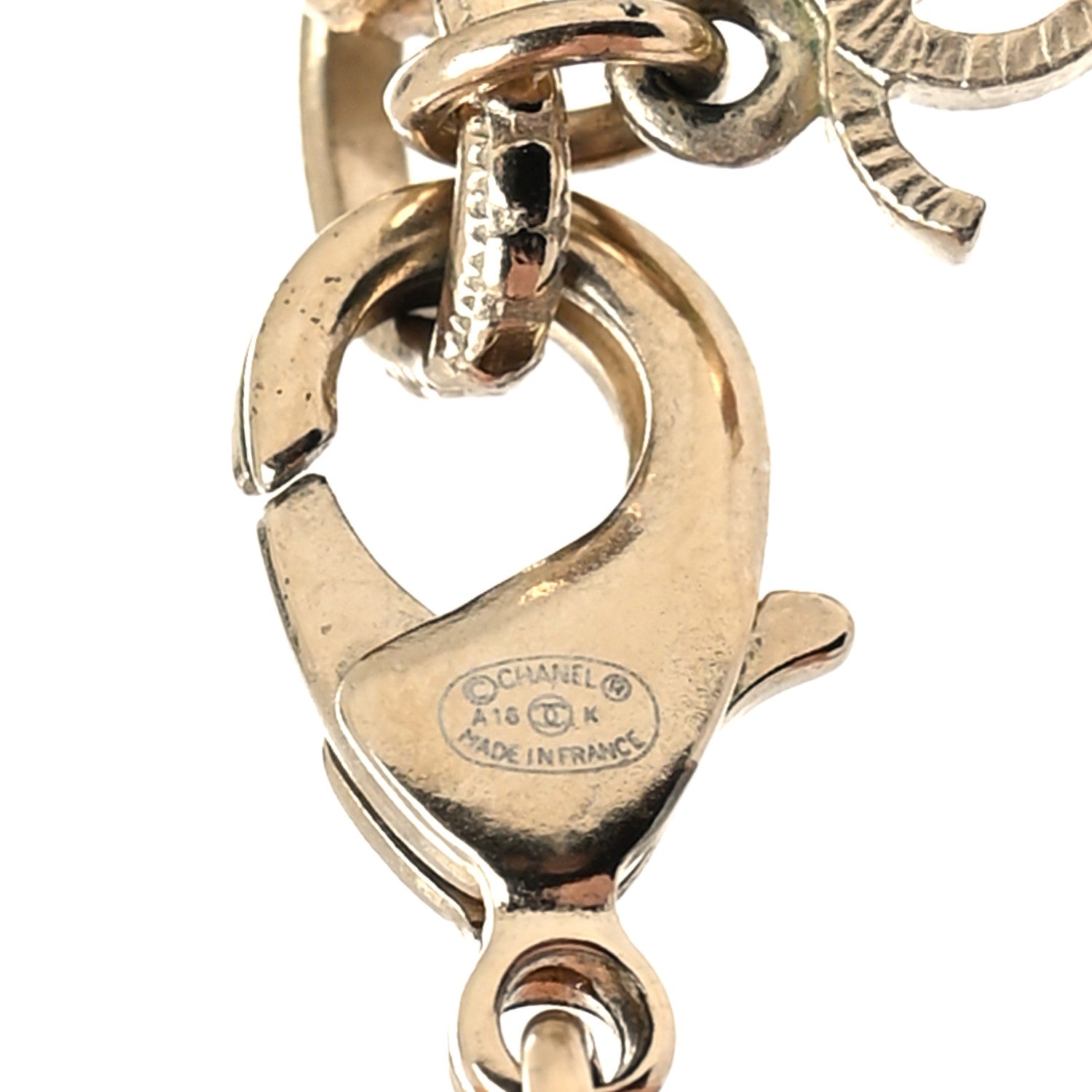 Chanel Pearl Grosgrain CC Long Necklace Gold 5 of 7
