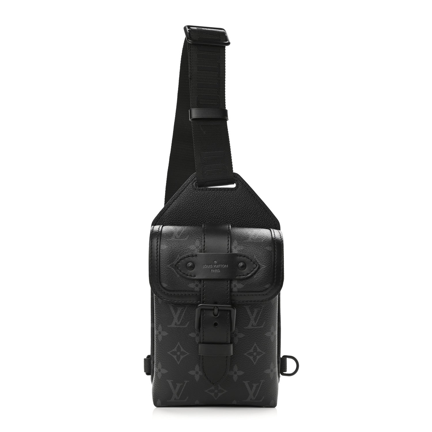 Louis Vuitton Monogram Eclipse Saumur Slingbag Black 1 of 9