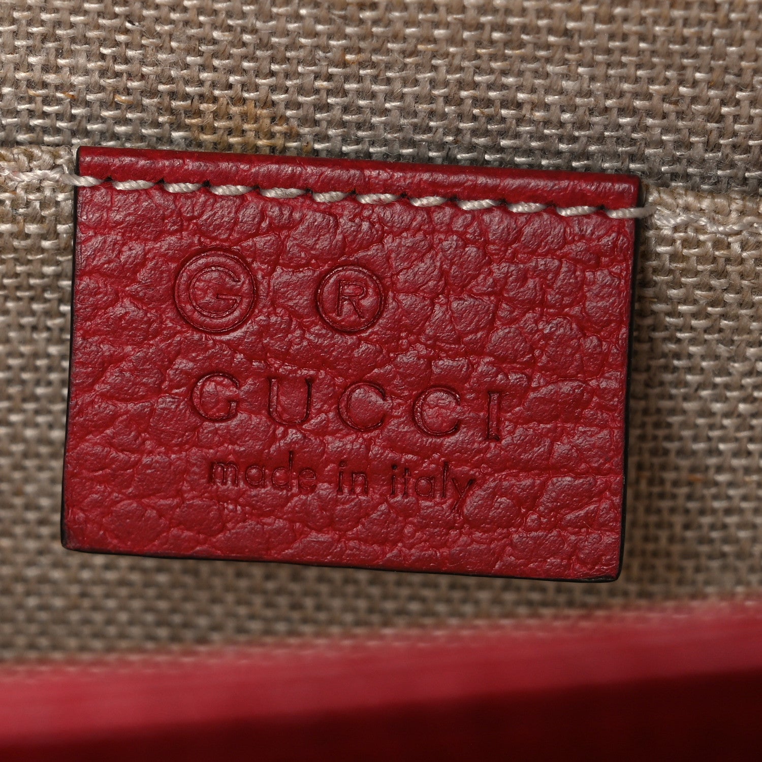 Gucci Dollar Calfskin Small Interlocking G Shoulder Bag Red 6 of 10