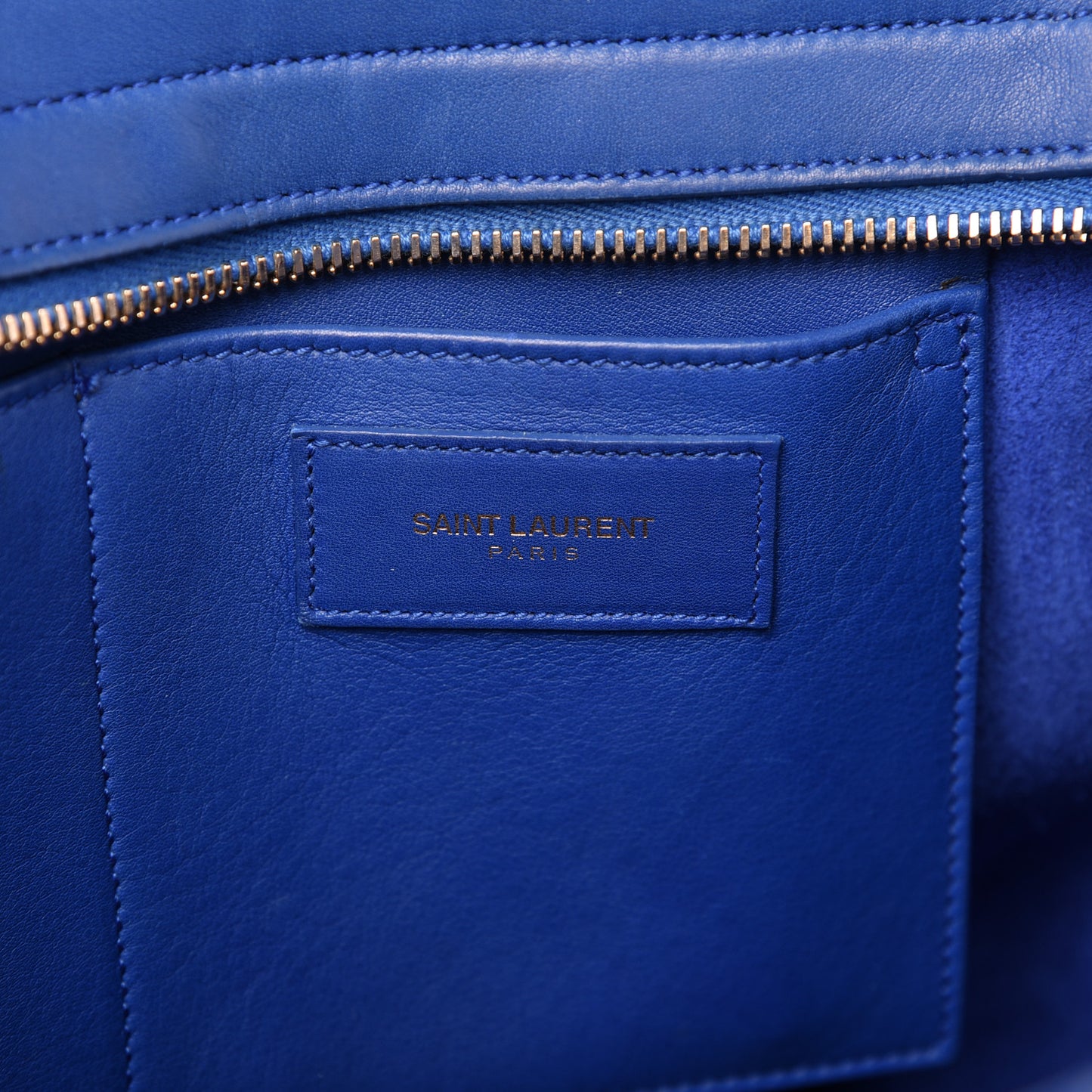Calfskin Small Classic Y Cabas Royal Blue