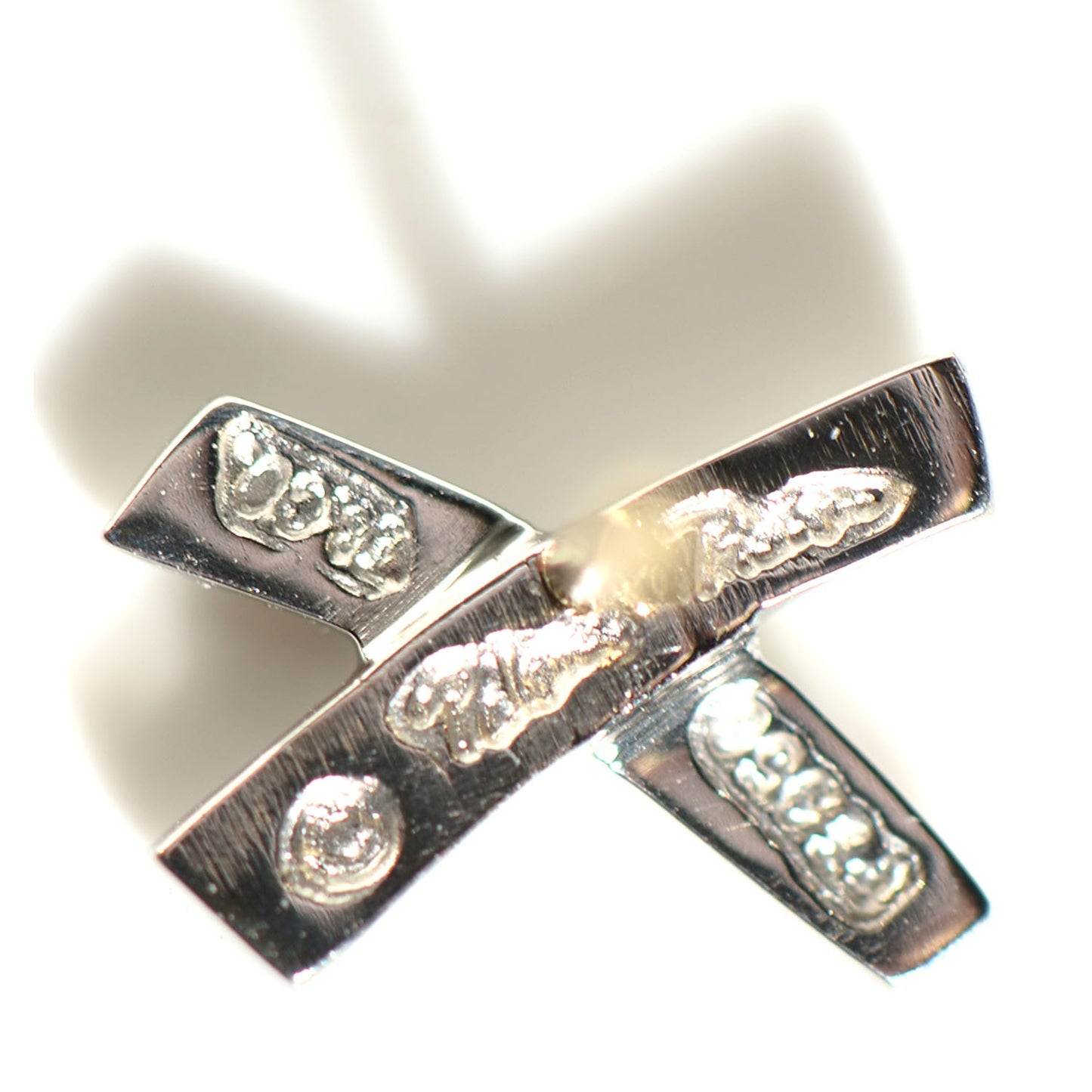 Platinum 18K Yellow Gold Diamond Paloma Picasso X Kiss Earrings